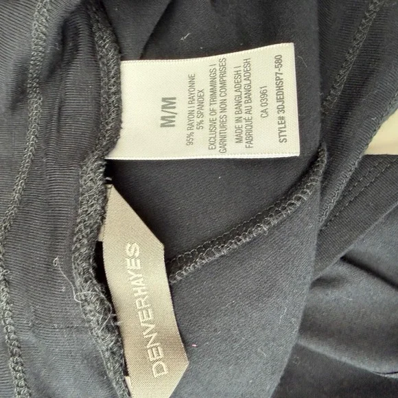 Denver Hayes Handkerchief Hem Skirt Black Whimsigoth Goth Witchy Midi Size M - Picture 4 of 6